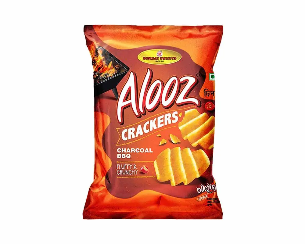 Bombay Sweets Alooz Charcoal Waves BBQ Chips 20(±)2gm