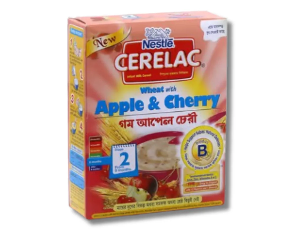 Cerelac Wheat Apple Cherry 400(±)50gm (BIB)