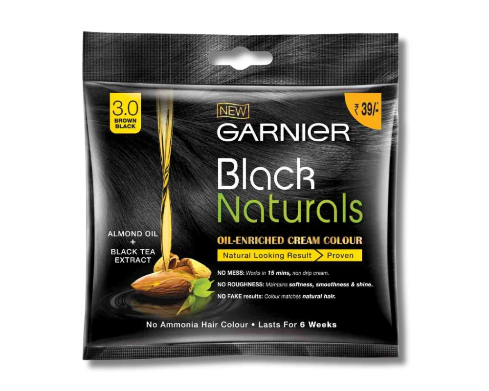 Garnier Black Natural 3.16 Almond Oil+Tea Extract 20ml+20gm