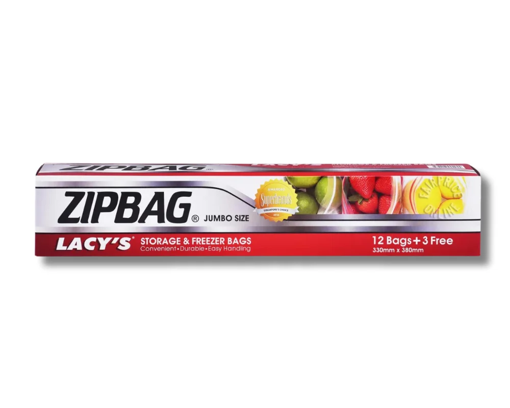 Lacy's Jumbo Storage & Freezer Zipbag (12 Bags)