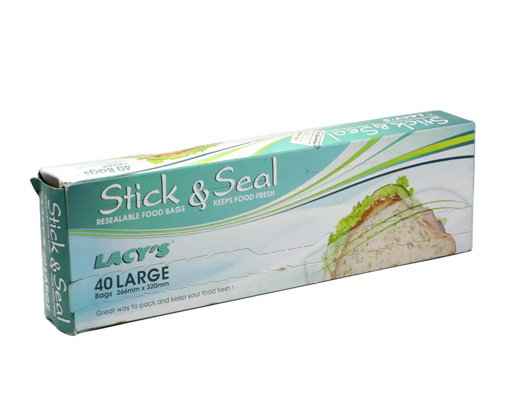 Lacys Stick & Seal Bags Large 40Pcs