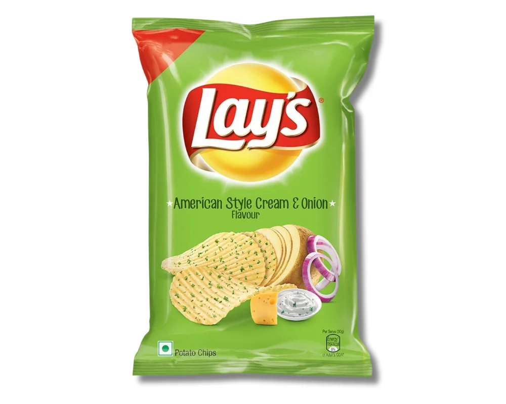 Lays American Style Cream & Onion Chips 22(±)1gm