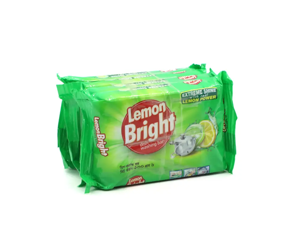 Lemon Bright Dish Washing Bar 100gm (Buy3 Get1 Free)