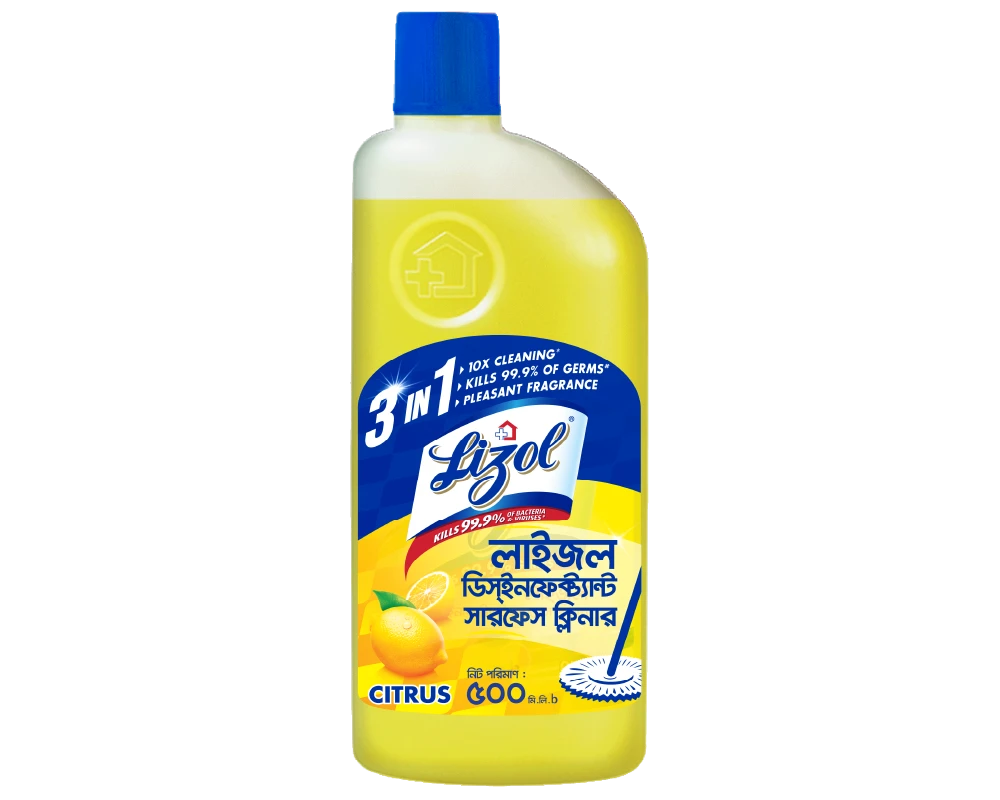 Lizol 3in1 Disinfectant Surface Cleaner Citrus 500ml
