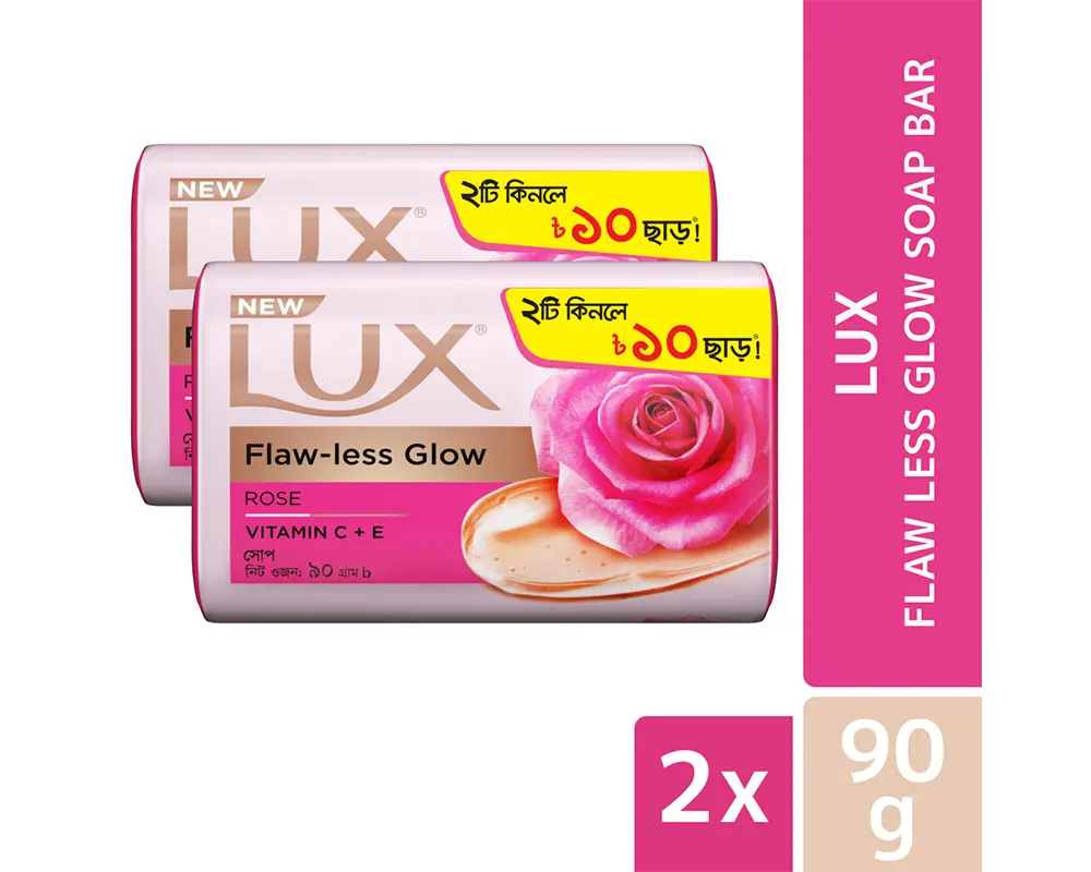 LUX Flaw Less Glow Soap 90gm (Buy2 Save 10 tk)