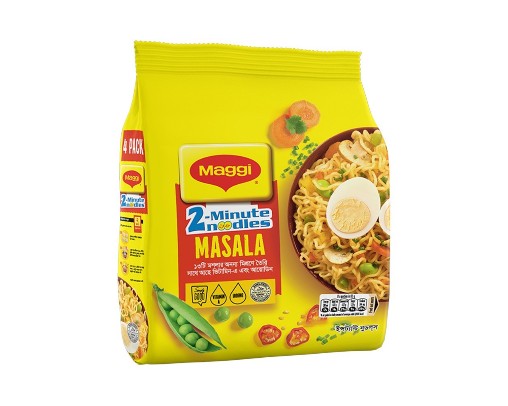 Maggi 2 Minute Noodles Masala 248(±)62gm (4Pcs Pack)