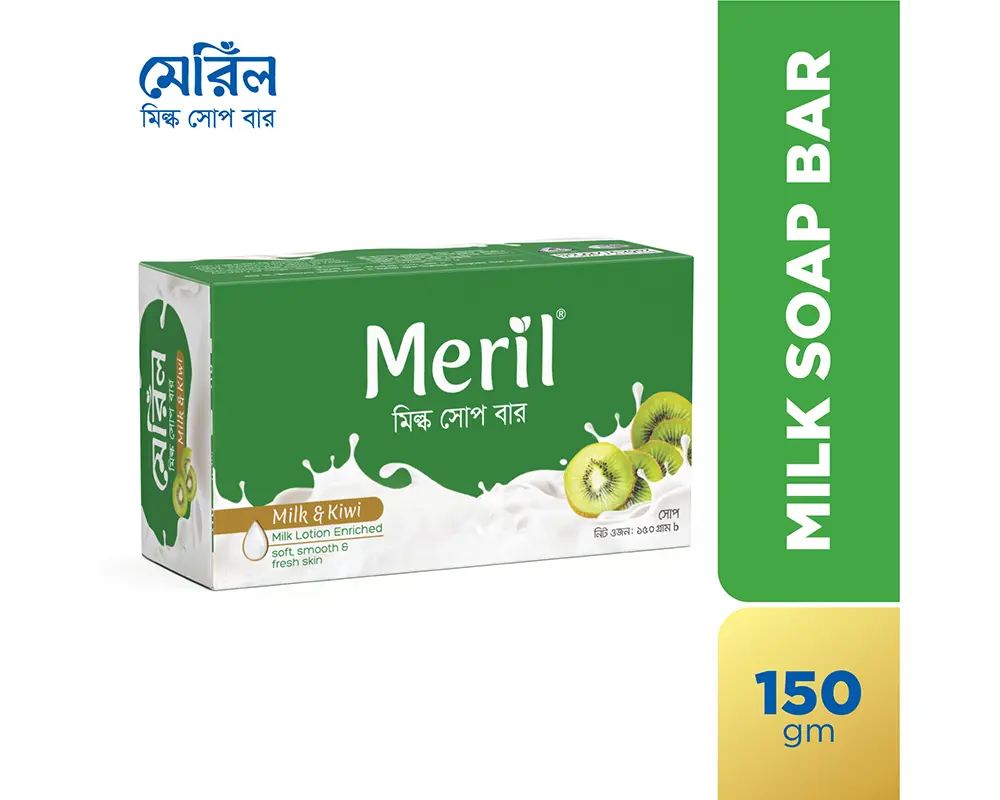 Meril Milk & Kiwi Soap Bar 150gm
