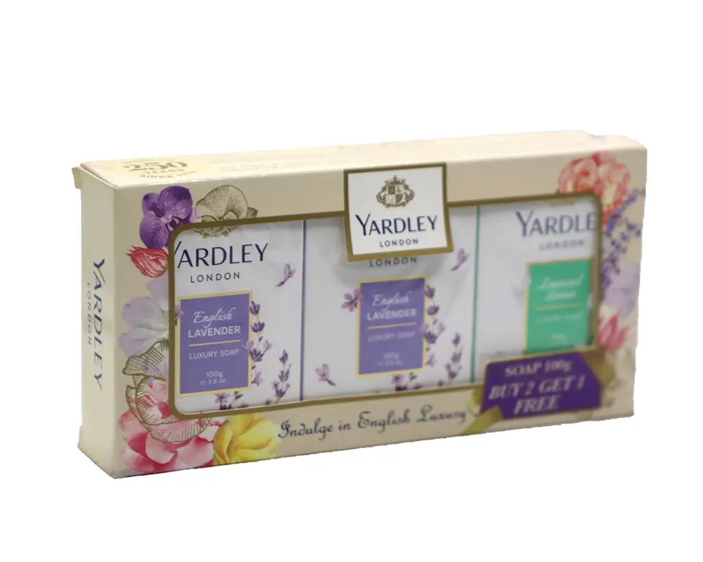 Yardley Soap 100gm X 2Pcs + 1Free (3Pcs Box)